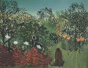 Tropical Forest with Monkeys Henri Rousseau